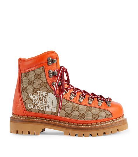 gucci orange cowboy boots|Gucci print thigh high boots.